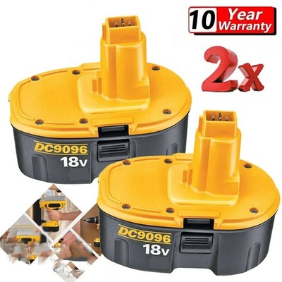 2 PACK 18V 4.8Ah Battery For Dewalt 18 VOLT DC9096 DC9098 Ni-MH Replacement new