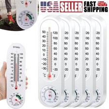 4x Indoor Outdoor Wall Thermometer Humidity Meter Vertical Hygrometer for Garden