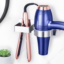 Hair Dryer Holder Wall Mounted, Hair Straightener Holder, Stainless Steel Blo...