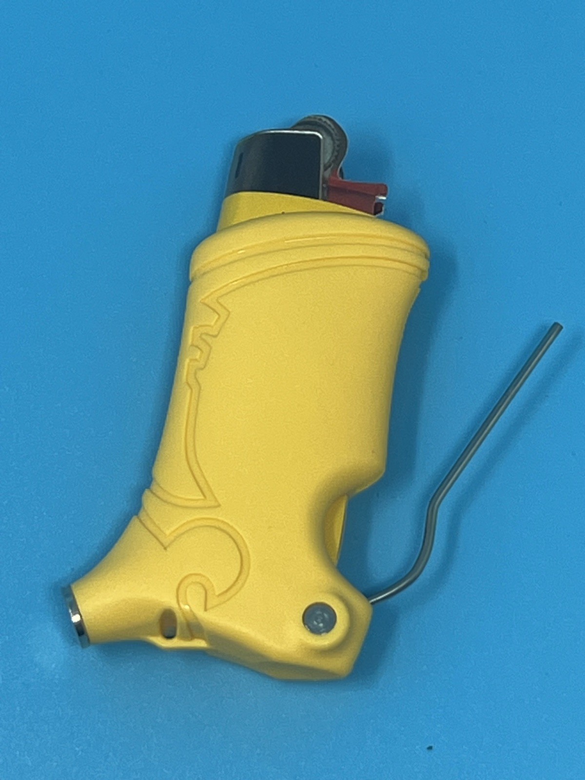 Sleeve Smoking Tool  Mini Bic Keychain Clip ~ Yellow ~