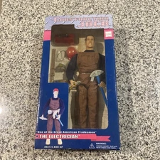 Rare CONSTRUCTION Jack The Electrician 12" TRADESMAN ACTION FIGURE by LINK 2002