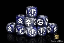 Imperial Dice Set | Battlefleet Handcrafted Resin Dice by Baron of Dice