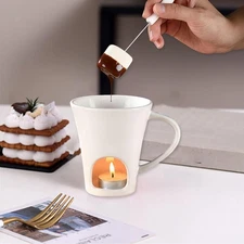 Chocolate Fondue Mug with Fork Kitchen Appliances for Candy Snack Date Night