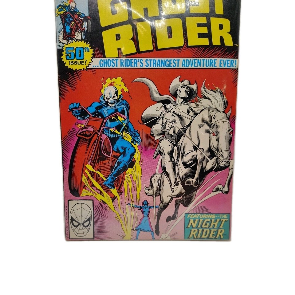 Ghost Rider Comic 50th Issue GHOST RIDER #50 Marvel Comics First Night Rider Bronze Age 1980 50th ...