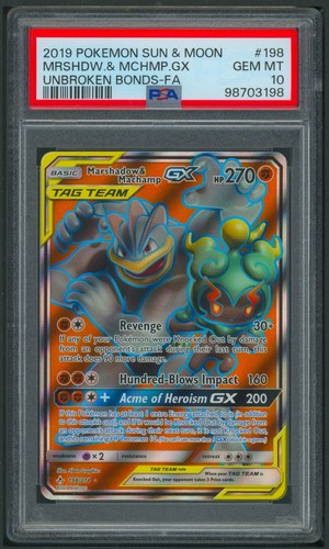 Marshadow & Machamp-GX graded PSA 10 for sale on eBay