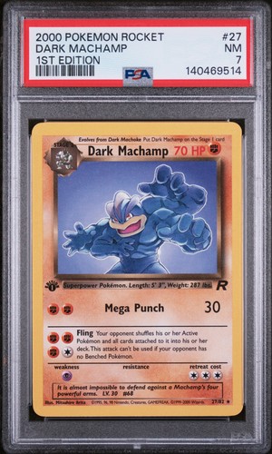 Dark Machamp (1st Edition) graded PSA 7 for sale on eBay