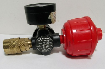 #ad Husky # HDA 70500 AV Pressure Regulator With 160 psi. Gauge Untested $12.00