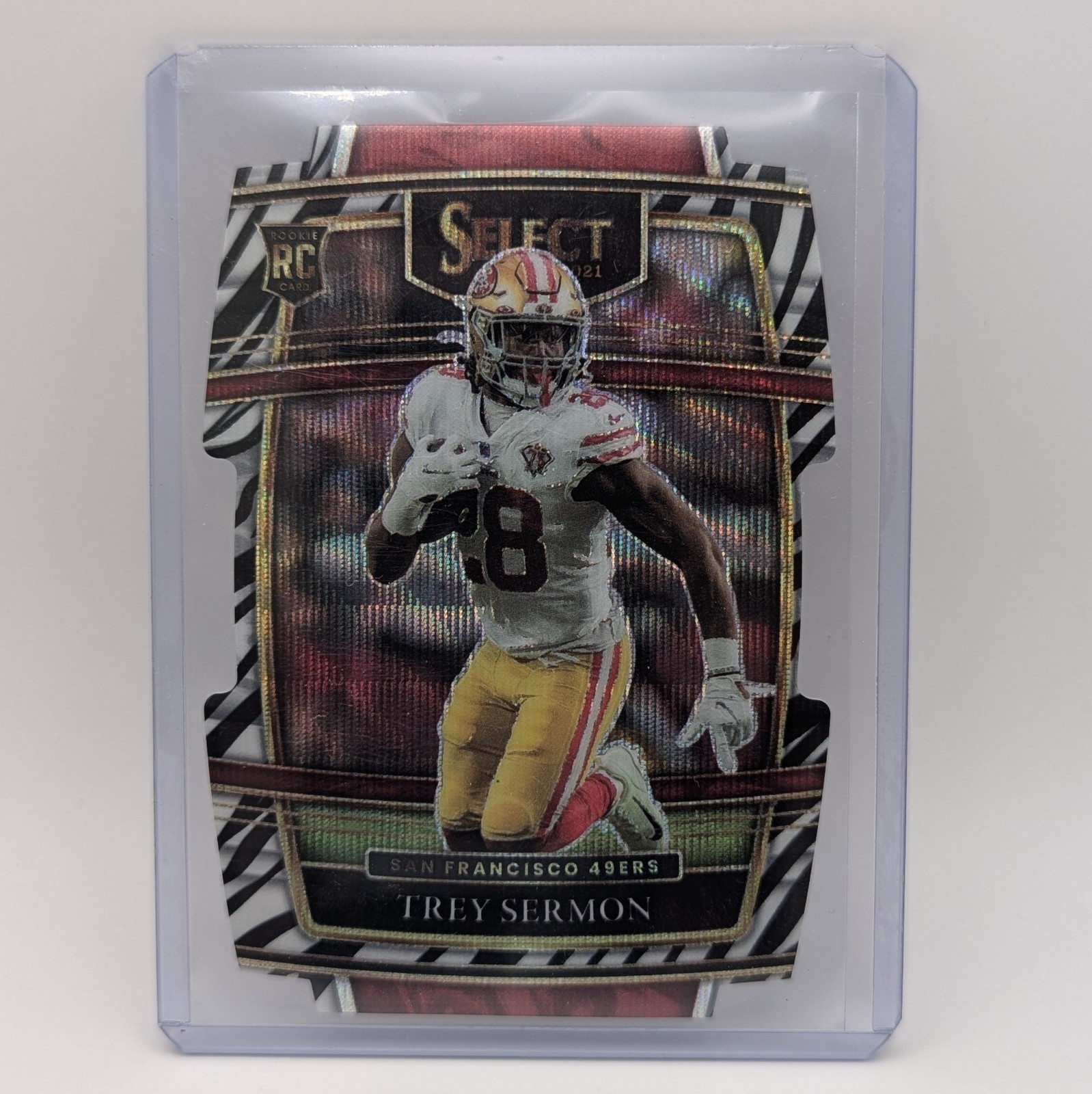 Trey Sermon Panini Select #68 Zebra Die Cut
