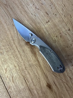 EDC Messer Bestech Knives Lito Micarta Schwarz M390, Titan mit Micarta Inlay