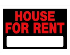 6 Pack HOUSE FOR RENT Sign 8"x12" Red Black signage board Home Apartment Hillman