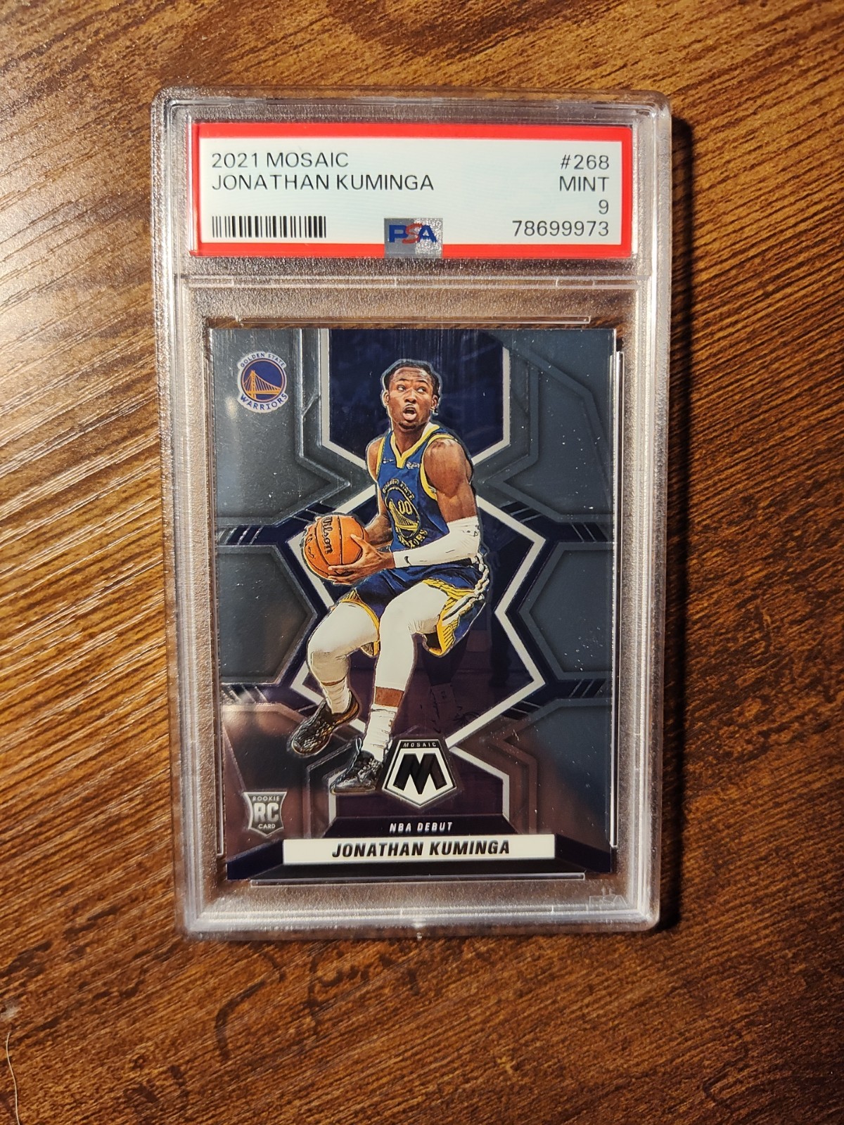 2021 Mosaic #268 Jonathan Kuminga Rookie PSA 9