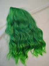 15" Green Mixed LONG hair WIG Scalp & Dome Doll Fairy Odd-parents No Bangs