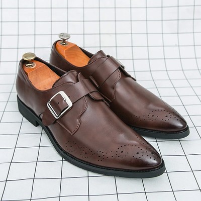 Men's Oxfords Shoes Business Chelsea Leather Shoes Social Brogues Dress Shoes