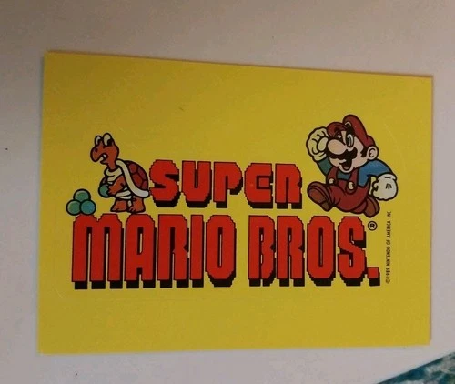 VTG Nintendo 1989 Topps #9 Super Mario Bros NES Video Game TRADING STICKER CARD
