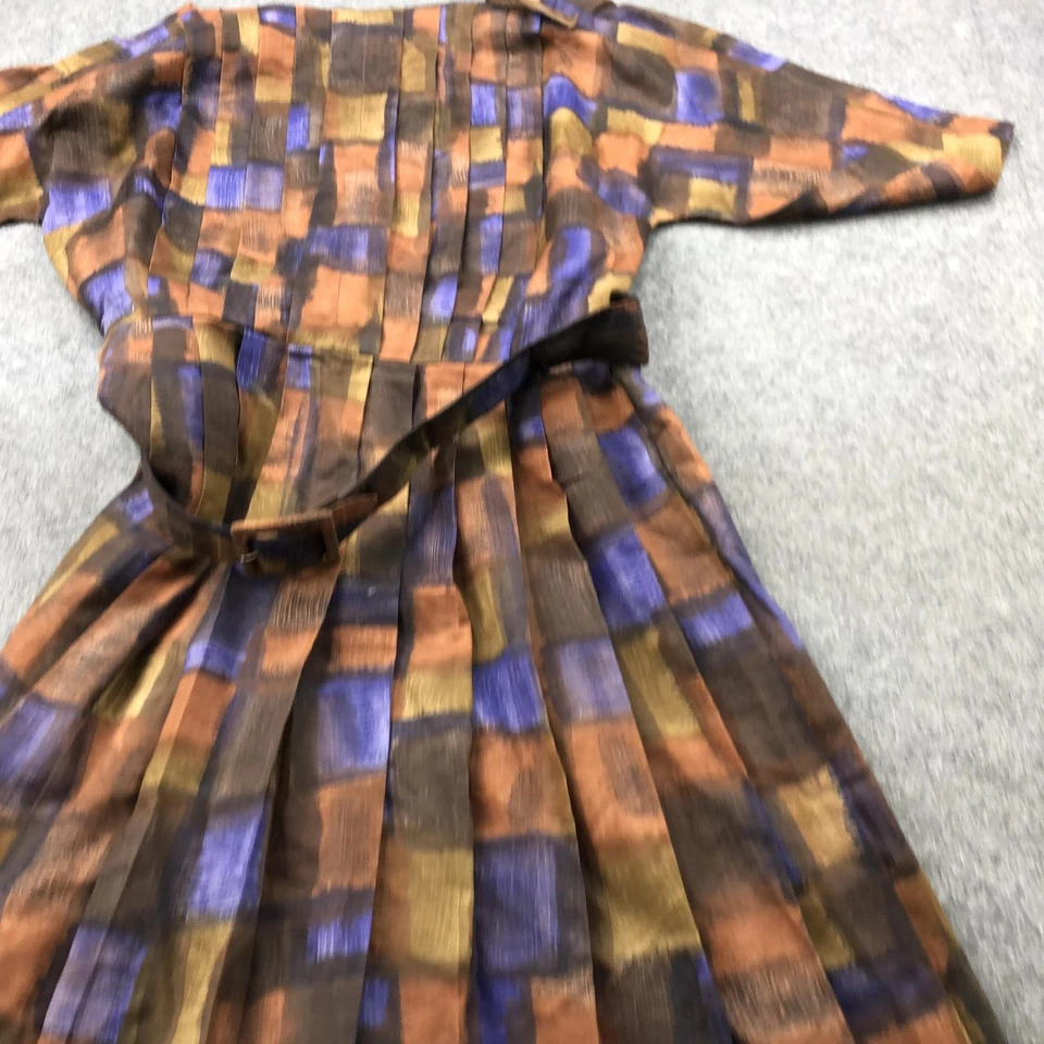 Vintage R&K Originals Dress Womens Medium Geometric Belted Mod Retro 60s 70s - Image 3 of 4