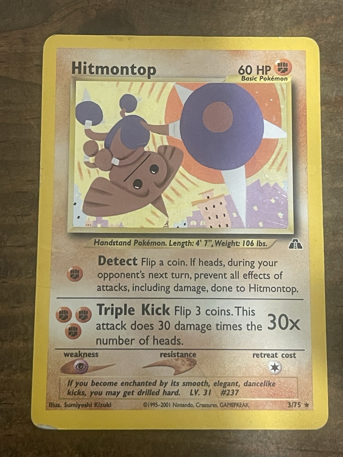 Hitmontop 3/75 Neo Discovery Holo