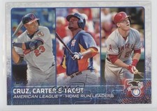 2015 Topps League Leaders Chris Carter Mike Trout Nelson Cruz & #285 y0i