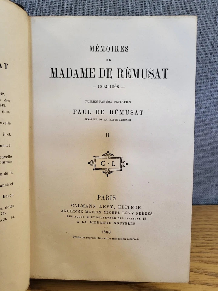 Memoires de Madame Remusat — 第 3/4 张图片