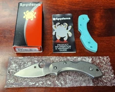 Spyderco Dragonfly S30V Pocket Knife Plain Edge Blade