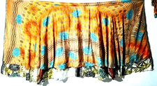 XL Vintage Sari Magic Wrap Skirts Multicolor Bohemian Hippie Skirt