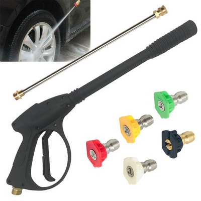 #ad High Pressure 4000PSI Pressure Power Washer Gun Spray Wand Lance W Nozzles Kit $27.90
