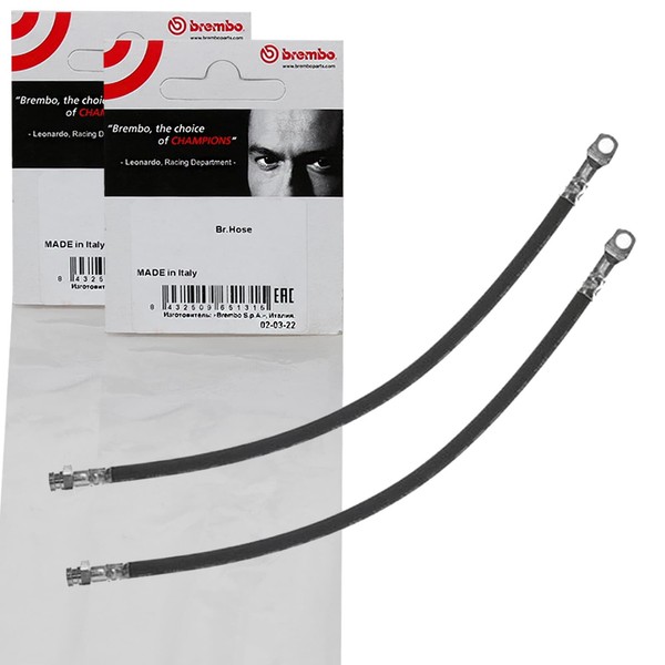 2X Brembo BremsschlÄUche Hinten Beidseitig Passend FÜR Skoda 105,120 130 Rapid-image