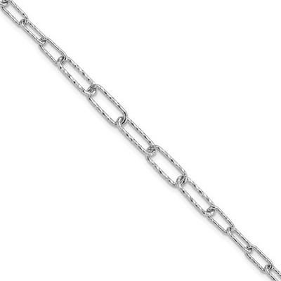 Sterlingsilber rhodiniert Diamantschliff Gliederarmband 8'' mit 1 Zoll ext.