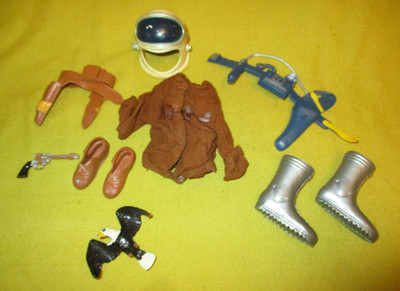 Vintage 1966 Ideal Captain Action Flash Gordon & Lone Ranger Tonto Accessories