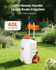 New Battery-Powered Sprayer with Wheeled Cart, 10 Gallons Electric Weed Sprayer