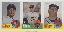 2012 Heritage Advertising Panel Boxloaders Tommy Milone Johan Santana READ 3v8