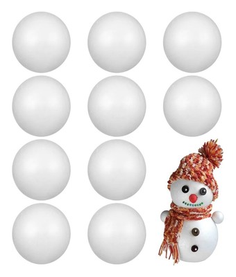 10 Stück weiße Schaumstoffkugeln Basteln Styropor DIY Basteln Party Deko (10 Stück 6 cm)