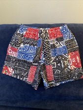 Vintage Izod Lacoste Men  s Swim Trunks Patchwork Pattern