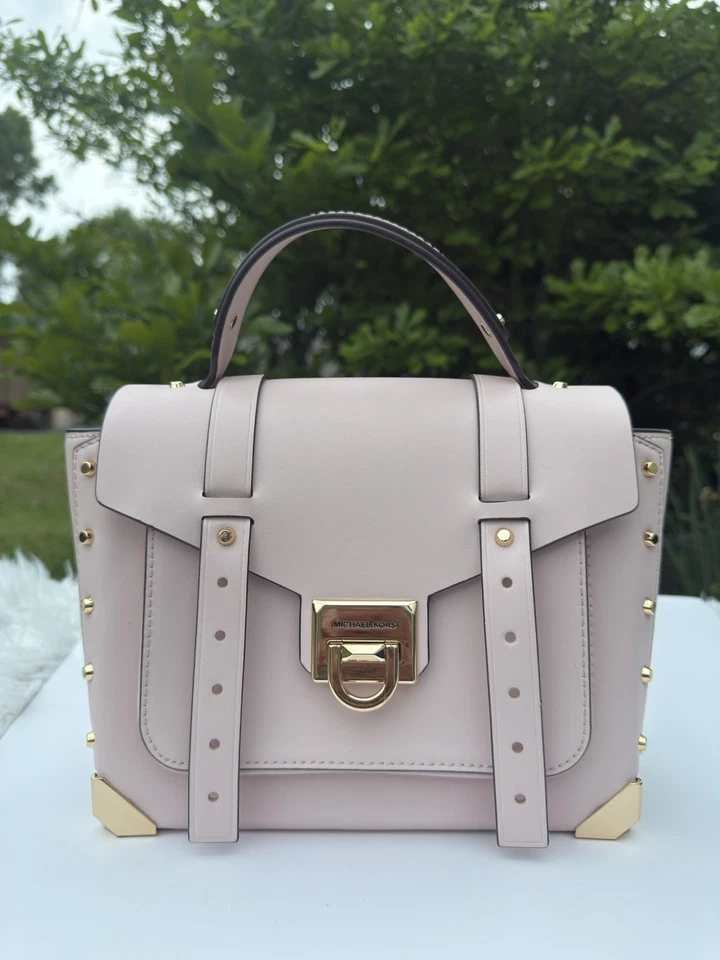 Bolso Bandolera Michael Kors Manhattan Mediano Cuero Polvo Rubor Foto 2 de 4