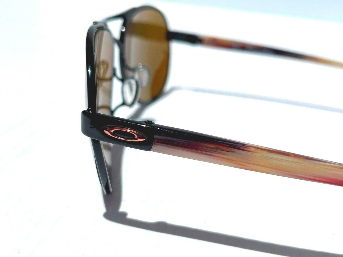 Oakley TIE BREAKER Polished Black POLARIZED Galaxy Blue Lens