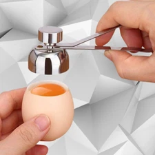 Stainless Steel Egg Topper Cutter Shell Opener Boiled Raw Egg Cracker Knocker