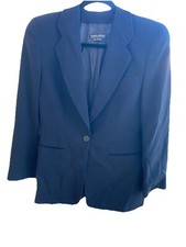 Giorgio Armani A Milano Borgonuovo 21 Blazer Jacket Women Size 38 Navy Wool VTG