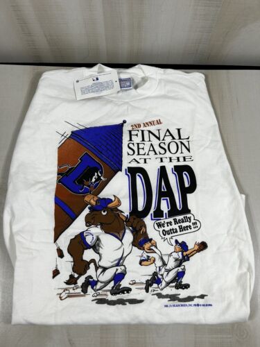 NWT VTG 1994 2nd Final-Season DAP Durham-Bulls Shirt D-BAP Bull-Hurham Men XL - Picture 6 of 6