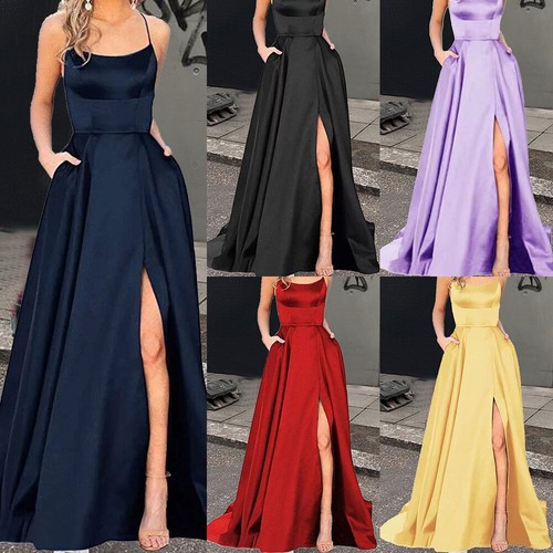 Gown Formal Wedding Bridesmaid Party Dresses Womens Ball Evening Prom Long - Picture 1 of 43