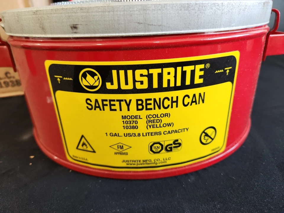 🆕️ Justrite Safety Bench Can 10370 1 gal Capacity ⚡️🇺🇸 SHIP+WARRANTY  - Image 2 of 4