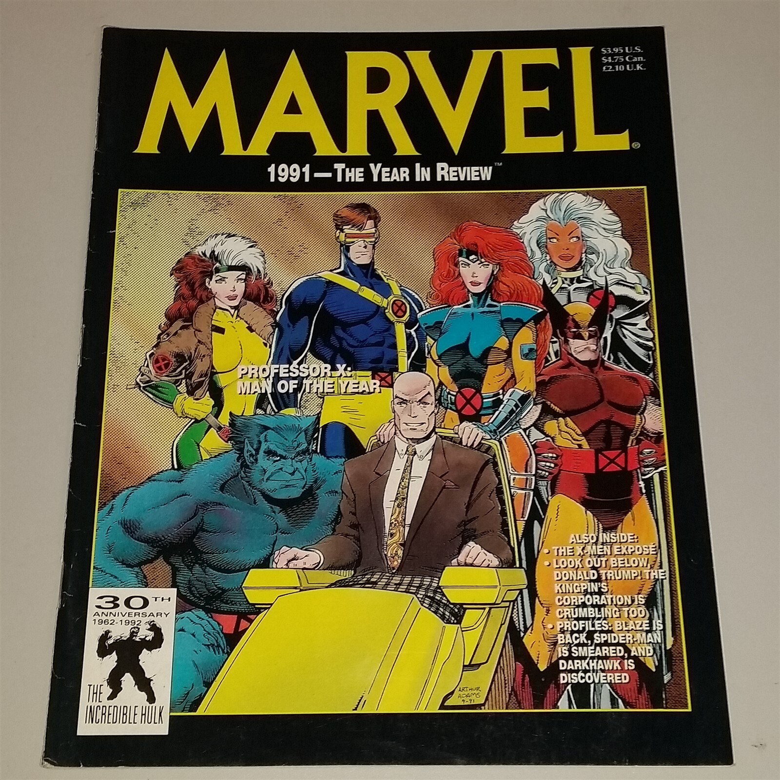 MARVEL YEAR IN REVIEW 1991 #3 PROFESSOR X MARVEL COMICS US MAGAZINE