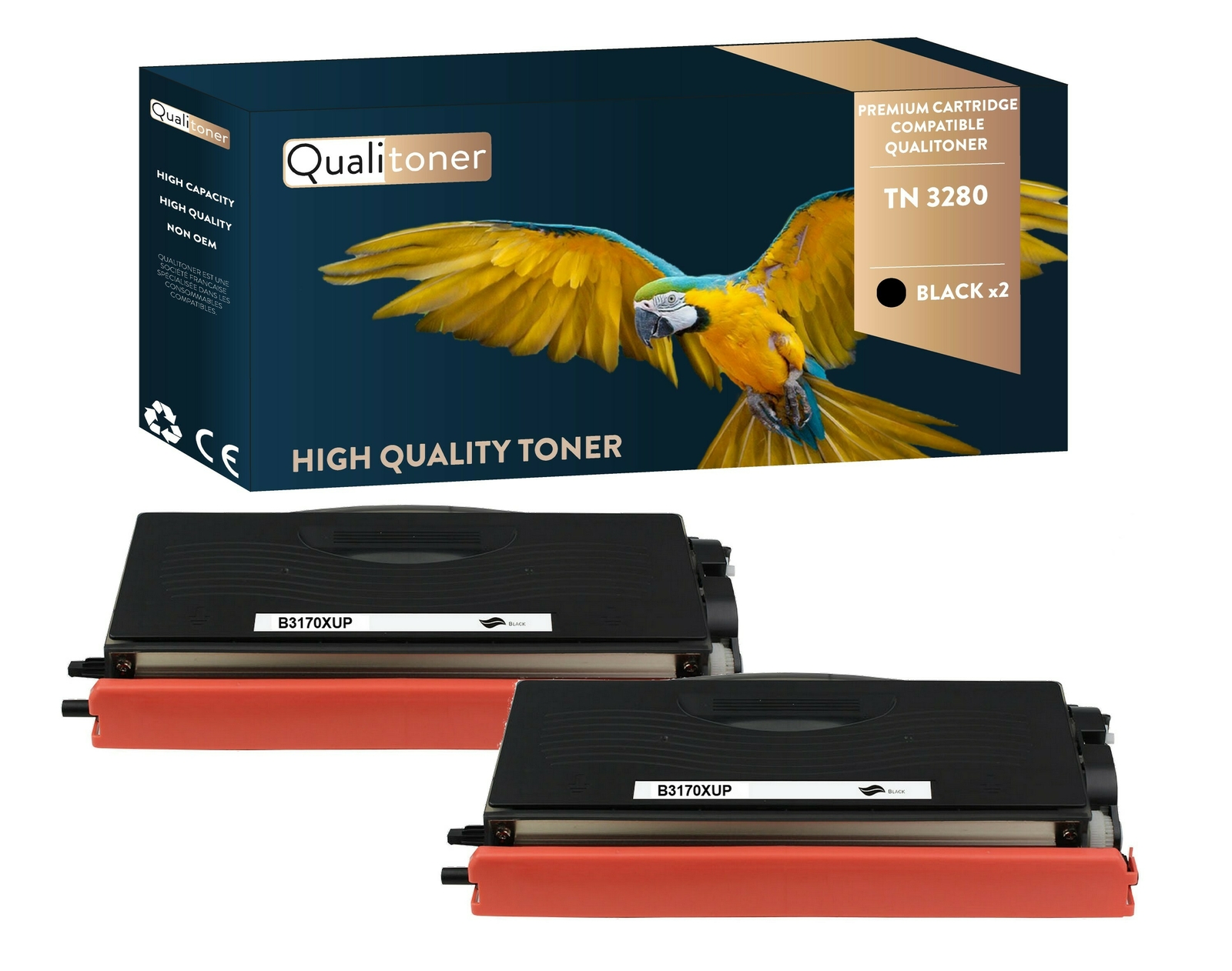 TN3280 toner noir compatible Brother QUALITONER consommable laser