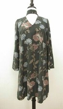 Anthropologie Dress New Size Large Green Boho Bell Floral Print Cottage Coquette