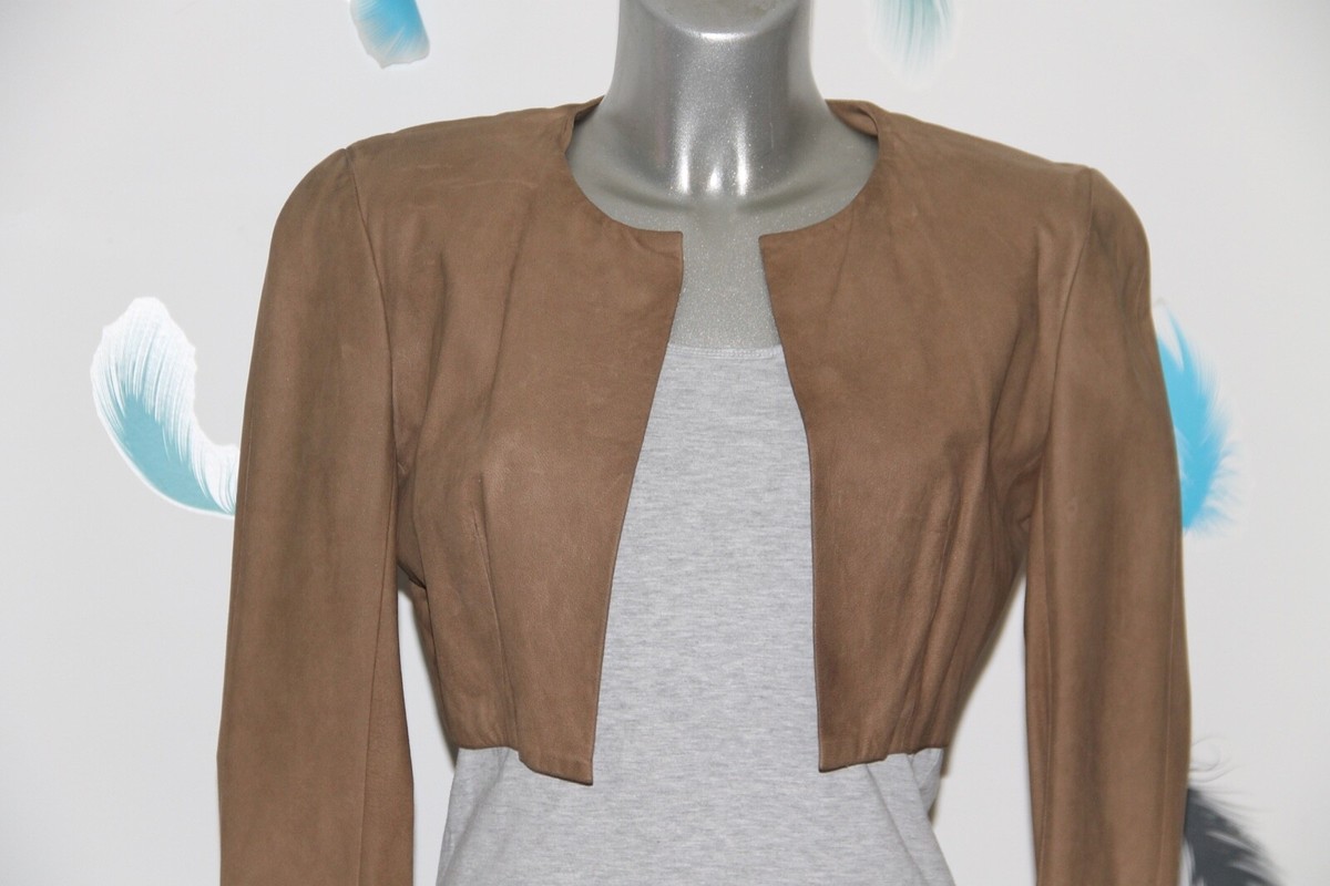 Veste Courte En Daim Rose Jean Sébastien Vassal - Taille 38, Neuf Avec étiquettes - Valorisé 639€