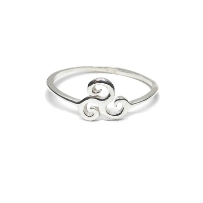 Sterling Silver Ring Triskele Celtic Symbol Trinity 925 Handmade