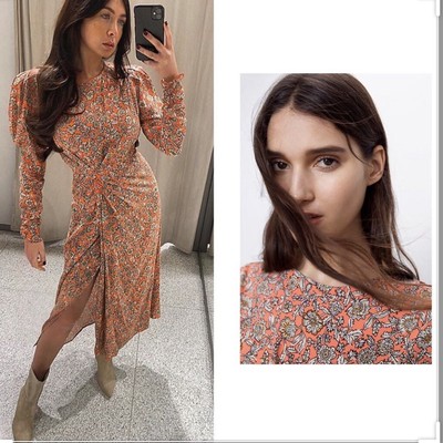 zara floral midi