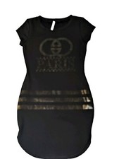 Pink Avenue Black Mini Dress Women Sz M