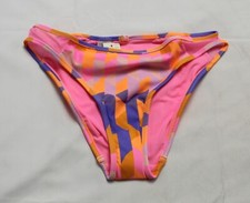 Aerie Women's Mesh Full Coverage Cheeky Bikini Bottom JW7 Pink Burst Size XS NWT
