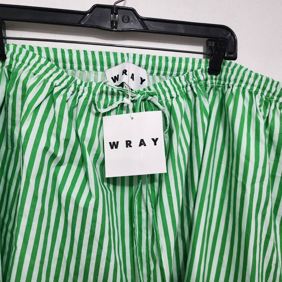 Pantalones Cortos de Playa WRAY NYC Vientosos Helecho Rayas Algodón Gran Tamaño Cintura Alta Talla 6X Foto 3 de 4