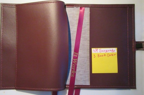 Narcotics Anonymous NA Basic Text How and Why Burgundy RED 3 Book Cover deluxe - Picture 5 of 9
