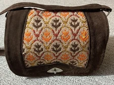 Welch Vintage Tapestry Purse, Virgin Wool, Brynkir 1960s Vey Boho Style